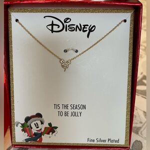 Disney Fine Silver Plated Necklace with Gold Chain